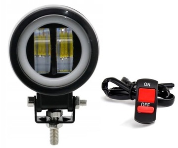 REFLEKTOR HALOGEN LAMPA LED CREE RING MOTOCYKL