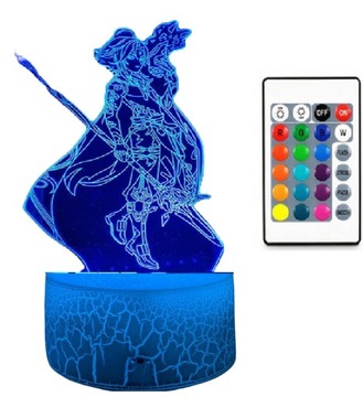 LAMPA 3D LED USB GENSHIN IMPACT ANIME MANGA PILOT