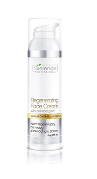BIELENDA Krem regenerujący do twarzy z kolidalnym złotem SPF 10, 100 ml