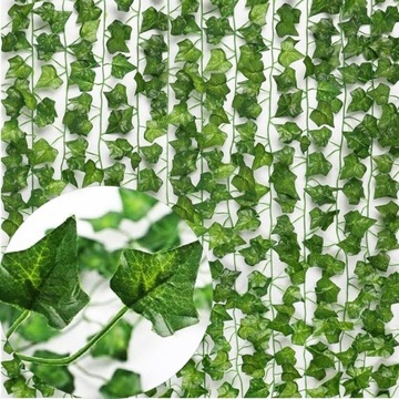 ИСКУССТВЕННЫЙ ВЕНОК ПЛЮЩА ЗЕЛЕНАЯ ГИРЛЯНДИЯ ДЛЯ УКРАШЕНИЯ СВАДЕБНЫХ СТЕН БАЛКОНА