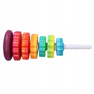 Zabawka Spin Stack Plastikowe kolorowe koło