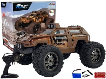 AUTO RAJDOWE OFF-ROAD ZDALNIE STEROWANE BRĄZOWA 2.4G 1:18 35 KM/H