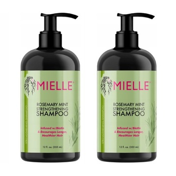 2SZT Szampon wzmacniający, nawilżający Mielle Rosemary Mint 355ml