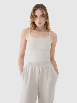 T-SHIRT DAMSAKI 4F KOSZULKA CROP-TOP SLIM M F127 SS25