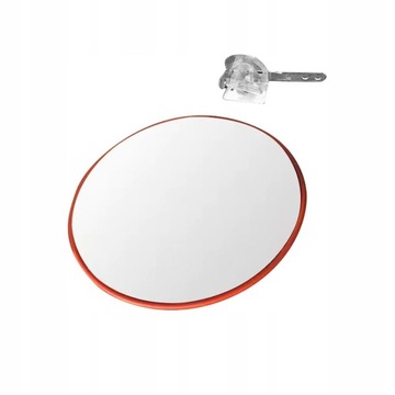 w-выпуклое зеркало, зеркало для дорожного движения, зеркало для слепых зон, 60 см, для помещений, черное