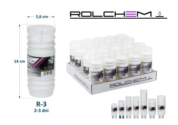Вкладыши парафиновые Rolchem ​​R3, 24 шт 3 дня 72 часа.