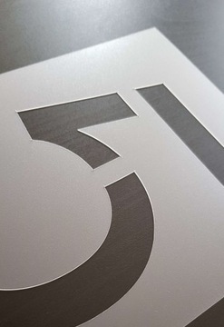 Трафареты для рисования ЦИФРЫ 0-9, высота, толщина 15 см. 1 мм