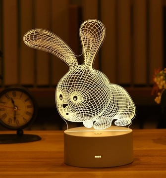 Romantyczna miłość 3D lampy akryl Led lampki nocne