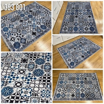 MODNY MAŁY KOLOROWY DYWANIK 60X100 PRINT NOWOCZESNY CHODNICZEK