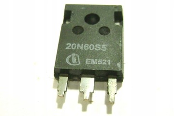 Tranzystor 20N60S5 N MOSFET 600V 20A 0,19R 200W