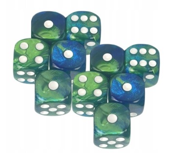 КОСТИ D6 1,6 СМ РПГ ЗАЧАРОВАННАЯ КАРТА ШЕСТИГРАННЫЕ КОСТИ