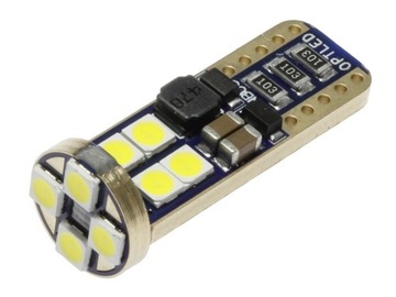 Żarówka Samochodowa LED W5W W10W T10 921 12V DC Canbus Biała Zimna 6000K