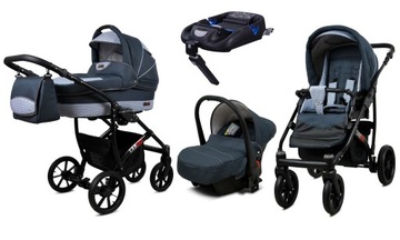 BabyLux Wózek 4w1 dziecięcy Largo + baza ISOFIX