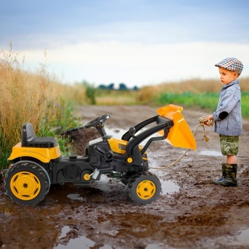 ТРАКТОР-ЭКСКАВАТОР С КОВШОВЫМИ ПЕДАЛЬМИ РУЛЕВЫЙ ПРИВОДНОЙ ТРАКТОР ДЕТСКИЙ