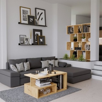 REGAŁ OTWARTY STOJĄCY PÓŁKA FIESTA 4P DĄB ARTISAN