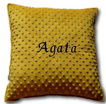 Poduszka z imieniem minky imię haft dekoracyjna personalizowana mięciutka