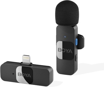Bezprzewodowy Mini Mikrofon BOYA BY-V1 z klipsem do iPhone’a iOS 9H pracyw