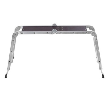 АЛЮМИНИЕВАЯ СОЕДИНЕННАЯ ЛЕСТНИЦА 4x3, РАСШИРЯЕМАЯ НАКЛОННАЯ ПЛАТФОРМА 150 кг