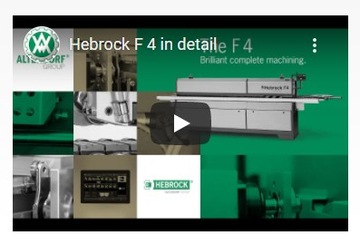 Кромкооблицовочный станок с предварительной фрезеровкой и фрезой для предварительной обработки углов Hebrock.