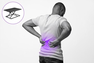 Настольная подставка, регулируемый стол, 6 уровней, для работы стоя, черная