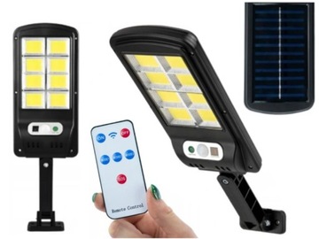 Lampa Zewnętrzna Solarna na Ścianę Garaż +Pilot