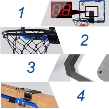 БАСКЕТБОЛЬНОЕ КОЛЬЦО СО СЧЕТЧИКОМ ОЧКОВ ДЛЯ ДЕТЕЙ, ПОРТАТИВНОЕ +3 ШАРА