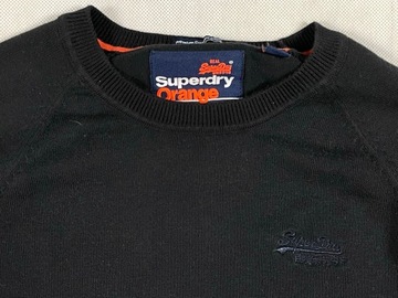 SuperDry sweterek orange label unikat logo ideał L