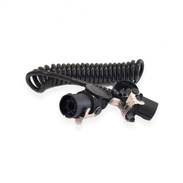 Спиральный кабель для полуприцепа TRACTOR EBS 7 PIN 2x PLUG 3,8 м 24В