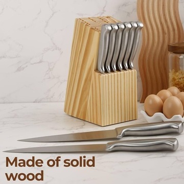 БЛОК-ОРГАНИЗАТОР ДЛЯ НОЖЕЙ С 15 ОТДЕЛЕНИЯМИ, ДЕРЕВЯННЫЙ