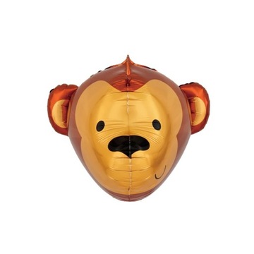 Balon Foliowy Małpa Małpka głowa 3D 59cm x 58cm