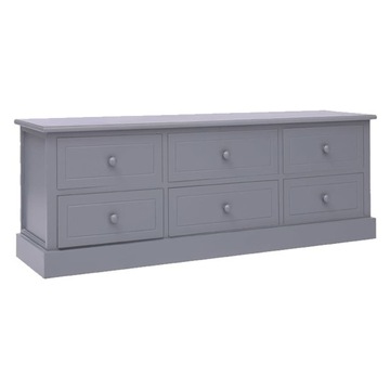 SZAFKA POD TV CIEMNOSZARA 108X30X40CM DREWNO PAULO
