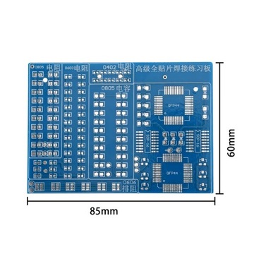 Układ do nauki lutowania SMD 110 elementów Duża PCB