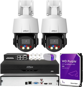 Zestaw do Monitoringu IP 4MPx Dahua 2 Kamery PTZ SD3E405DB-GNY-A-PV1 TioC