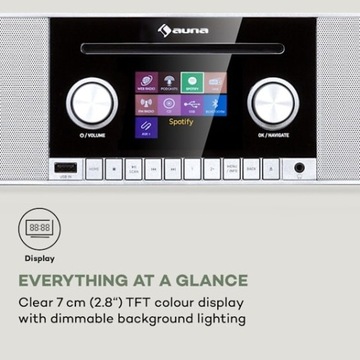 Auna Connect CD MKII Интернет-радио CD FM BT MP3 DAB+ Spotify
