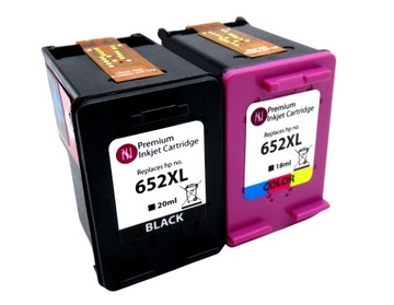 2x HP 652XL ЧЕРНЫЕ + ЦВЕТНЫЕ ЧЕРНИЛА для ПРИНТЕРА HP / F6V25AE F6V24AE