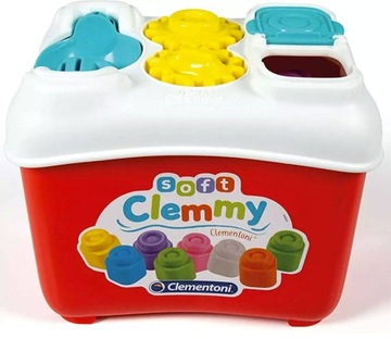 Duże Klocki Sensoryczne PREZENT NA ROCZEK Clemmy Wiaderko 12m+ Clementoni