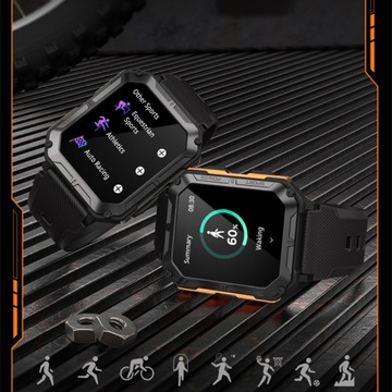 ZEGAREK SMARTWATCH MĘSKI PANCERNY WODOODPORNY NIEZNISZCZALNY FUNKCJA ROZMÓW