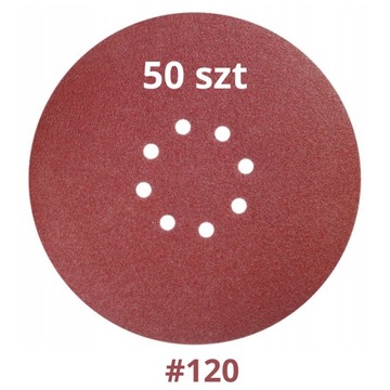 KRĄŻKI ŚCIERNE SAMOPRZYLEPNE Z OTWORAMI 225mm #120