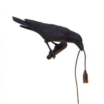 white modern LED bird tree lipid wall lamp (left)