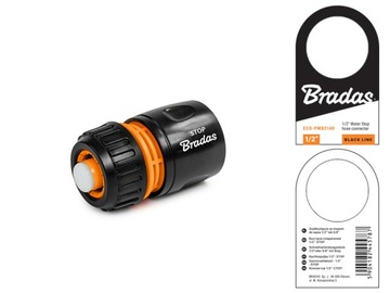 СОЕДИНИТЕЛЬ САДОВОГО ШЛАНГА БЫСТРОСОЕДИНИТЕЛЬ СТОП 1/2 ДЛЯ орошения сада BRADAS