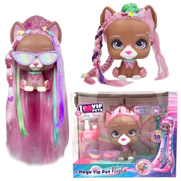 GŁOWA DO STYLIZACJI MEGA VIP PET NYLA Z DŁUGIMI WŁOSAMI 40CM COLOR BOOST