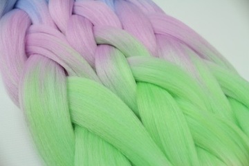 СИНТЕТИЧЕСКИЕ волосы для косичек ЦВЕТНЫЕ косички НАРАЩИВАНИЕ ВОЛОС ОМБРЕ