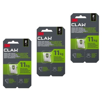 3M CLAW haczyk do wieszania na płytach karton-gips do 11 kg 6 sztuk