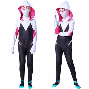STRÓJ GWEN SPIDERMAN WOMAN COSPLAY MASKA KOSTIUM