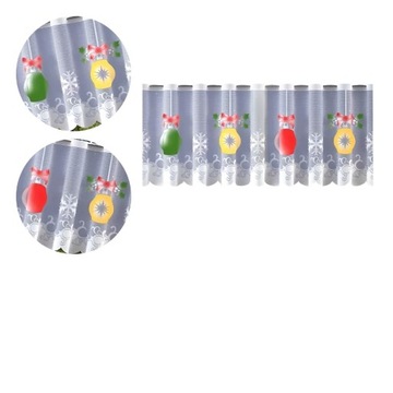 BOMBKI FIRANKA ŚWIĄTECZNA 150 X 50 CM KOLOROWE OZODBY CHOINKOWE | Dzieci