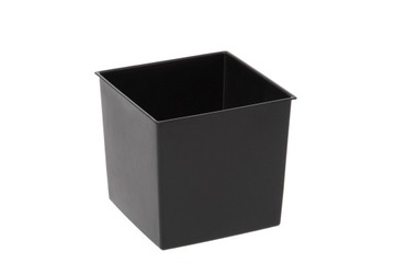 Садовая горшка садовая чаша для цветов черное блеск бетон + вставка 40x40 см.