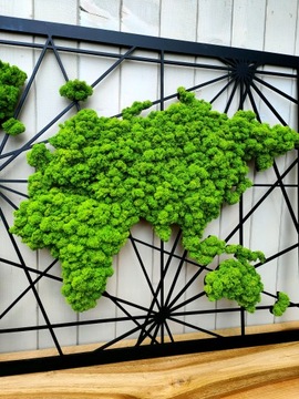 Карта с мхом 120см КРЕСТ МОХ живое изображение АЖУР Сплошной