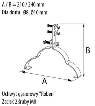 Коньковый держатель Roben - R.8082