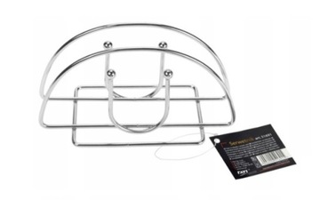 Классическая полукруглая салфетница из хромированного металла из нержавеющей стали