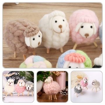 Украшение стола Овечка из валяной шерсти